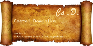 Cserei Dominika névjegykártya